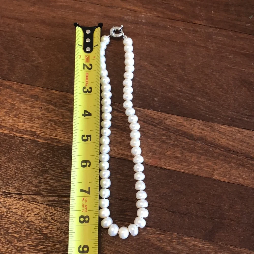 Vintage Natural Freshwater Pearl Necklace Baroque Style Bridal Layered Gift